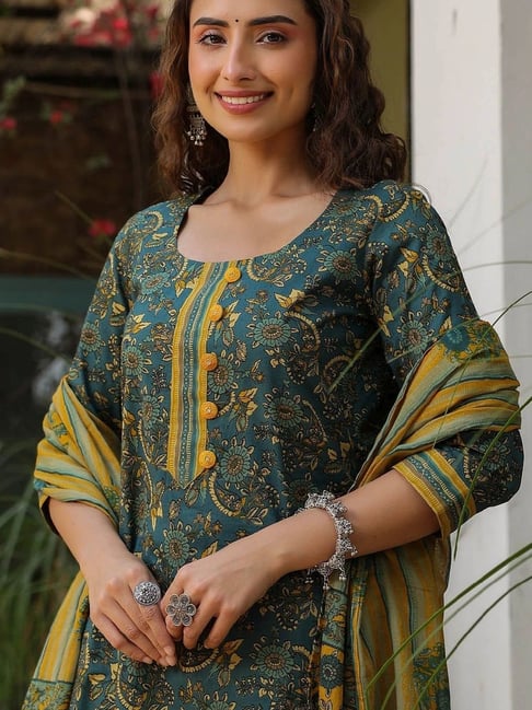 Mustard Meadow Printed Suit Set