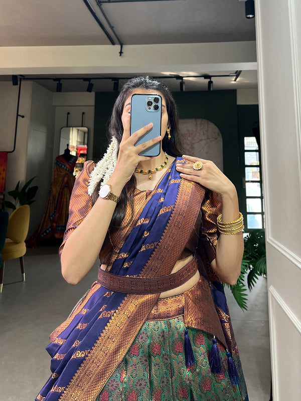 Kanjivaram Grace Handloom Lehenga Set