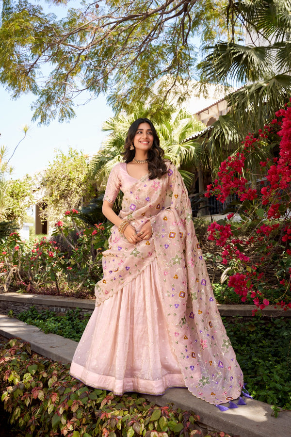 Floral Embroidered Lehenga Set